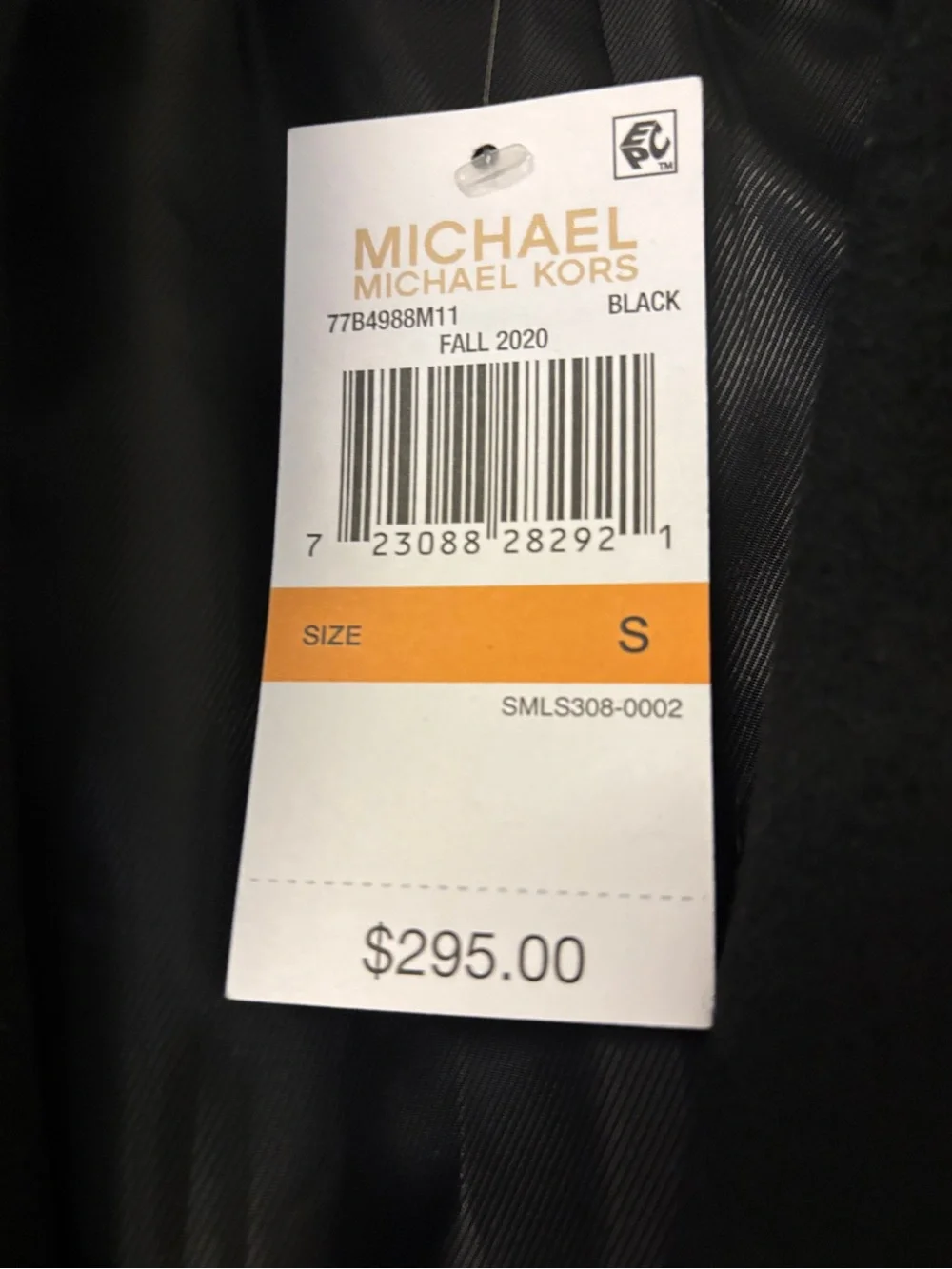 NWT Michael Kors Sleeveless Belted Wool Blend Wrap Coat Black Sz S $295